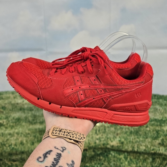 ASICS | Gel Lyte Classic Red On Red Mens Sneakers -Size 8 - Picture 10 of 16